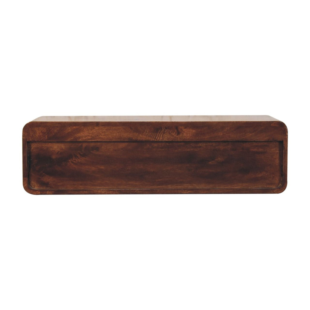 Floating California Walnut Open Console Table