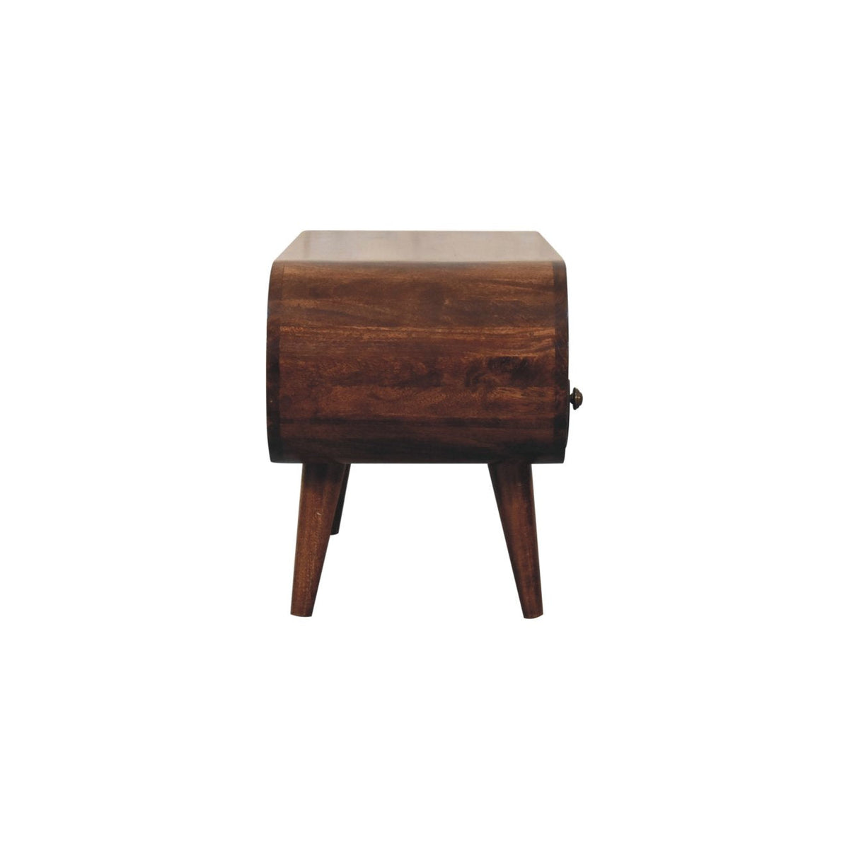 California Walnut Circular TV Stand TV Media Unit