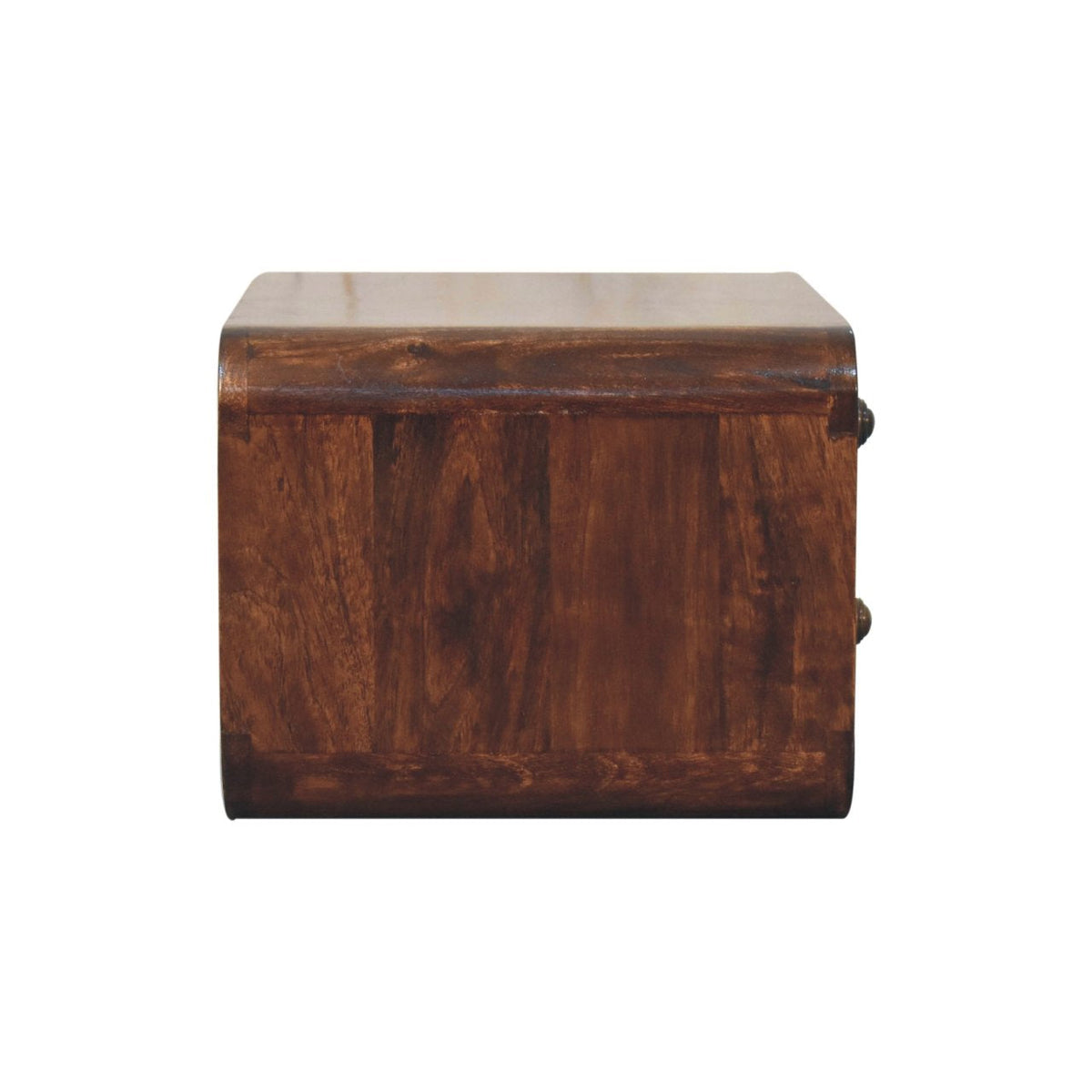 Curved California Walnut Wall Mounted Bedside Table