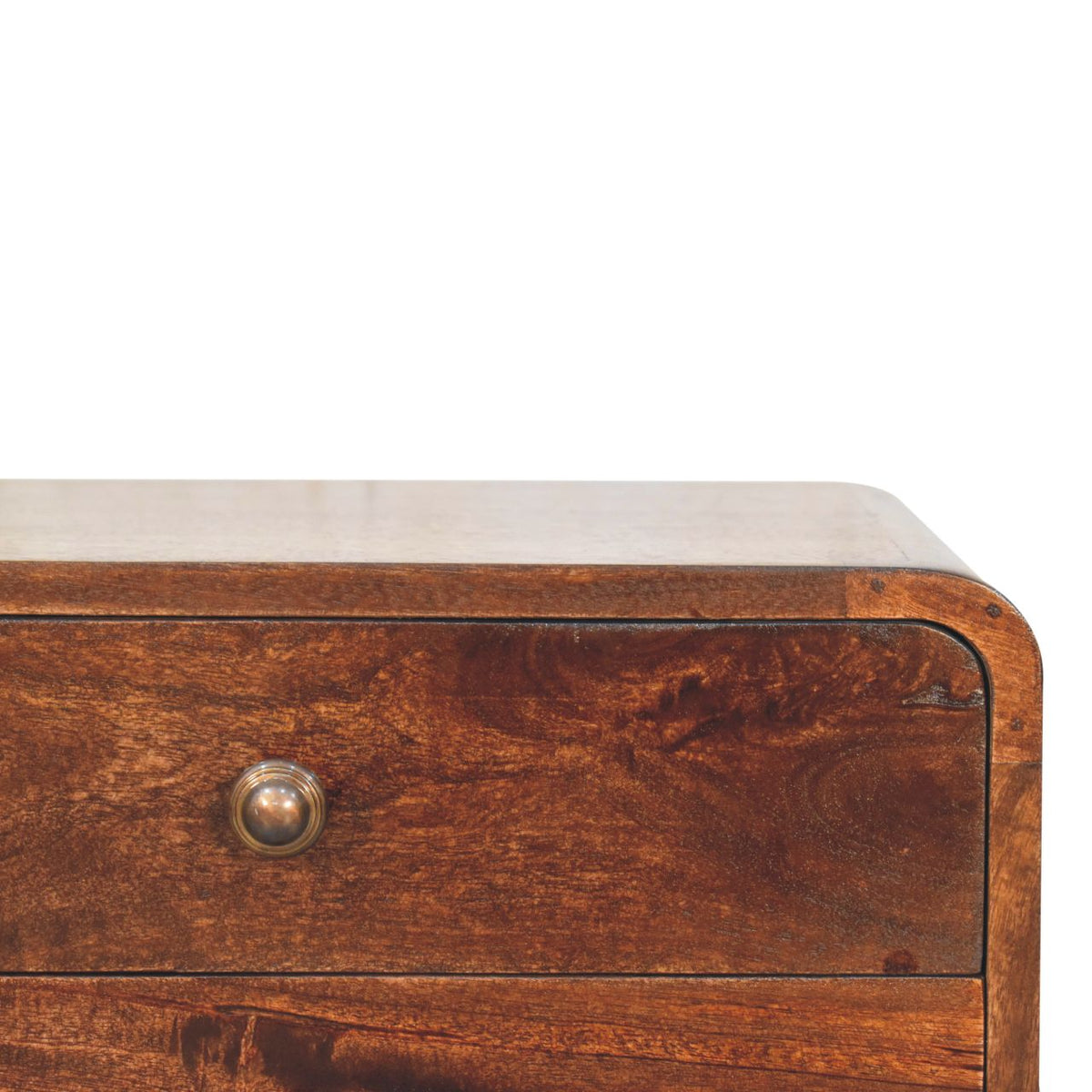Curved California Walnut Bedside Table