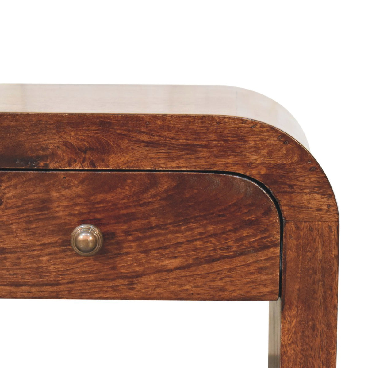 California Walnut Disc Bedside Table