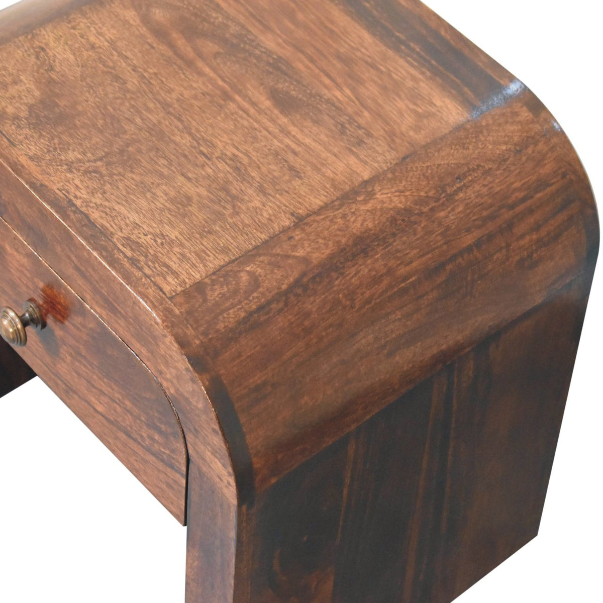 California Walnut Disc Bedside Table