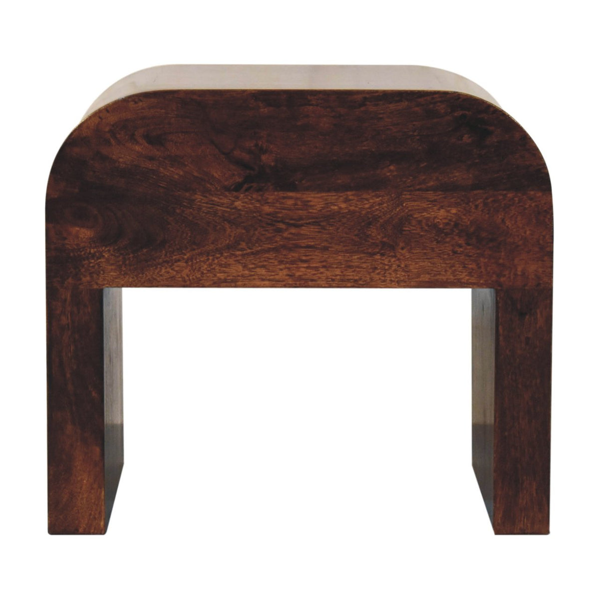California Walnut Disc Bedside Table