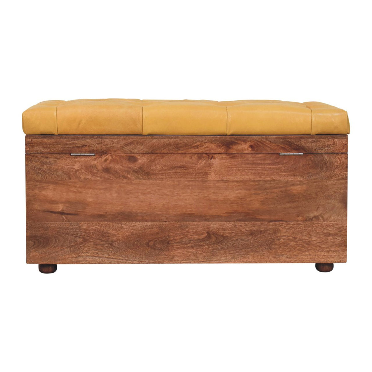 Buffalo Hide Honey Caramel Storage Trunk Storage Bench