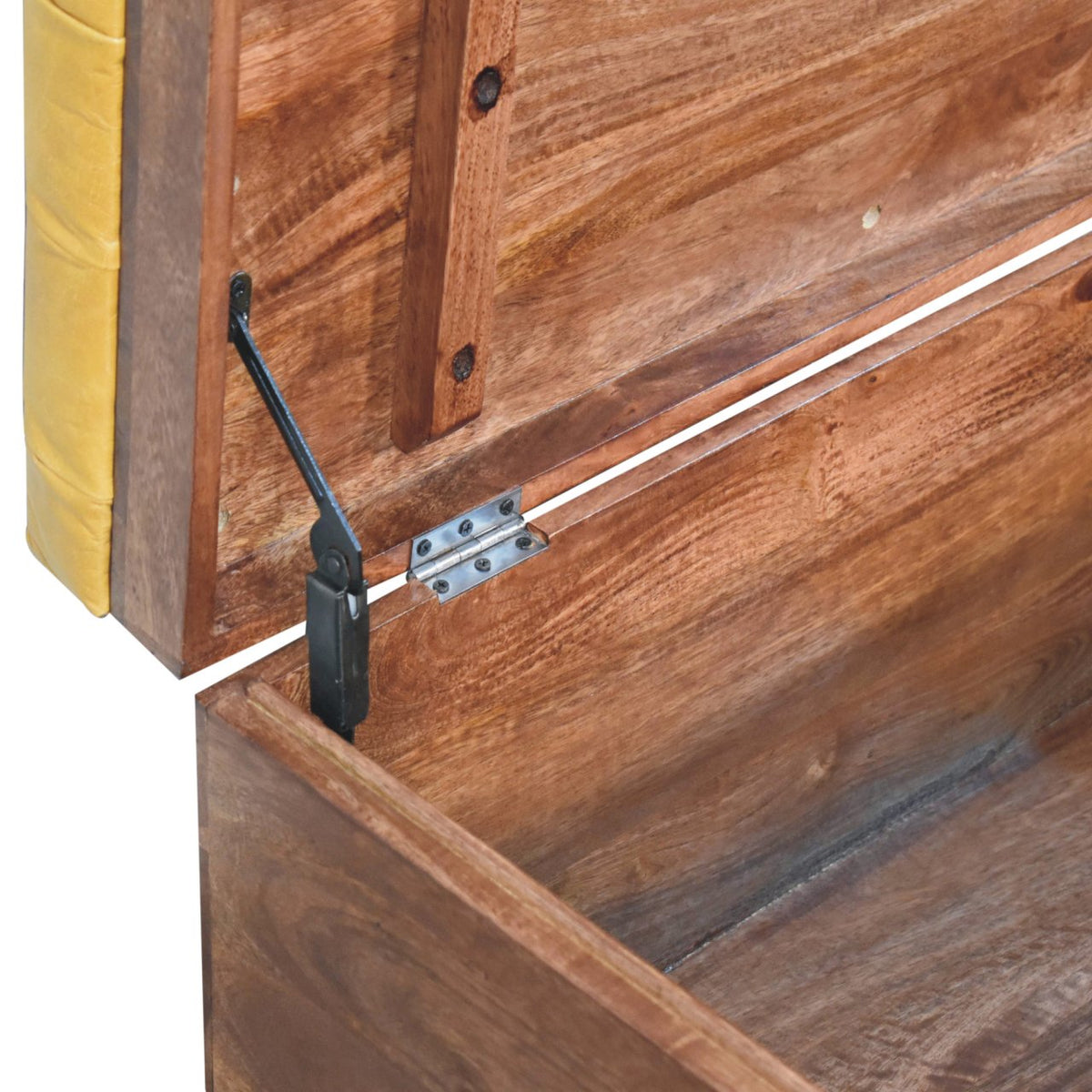 Buffalo Hide Honey Caramel Storage Trunk Storage Bench