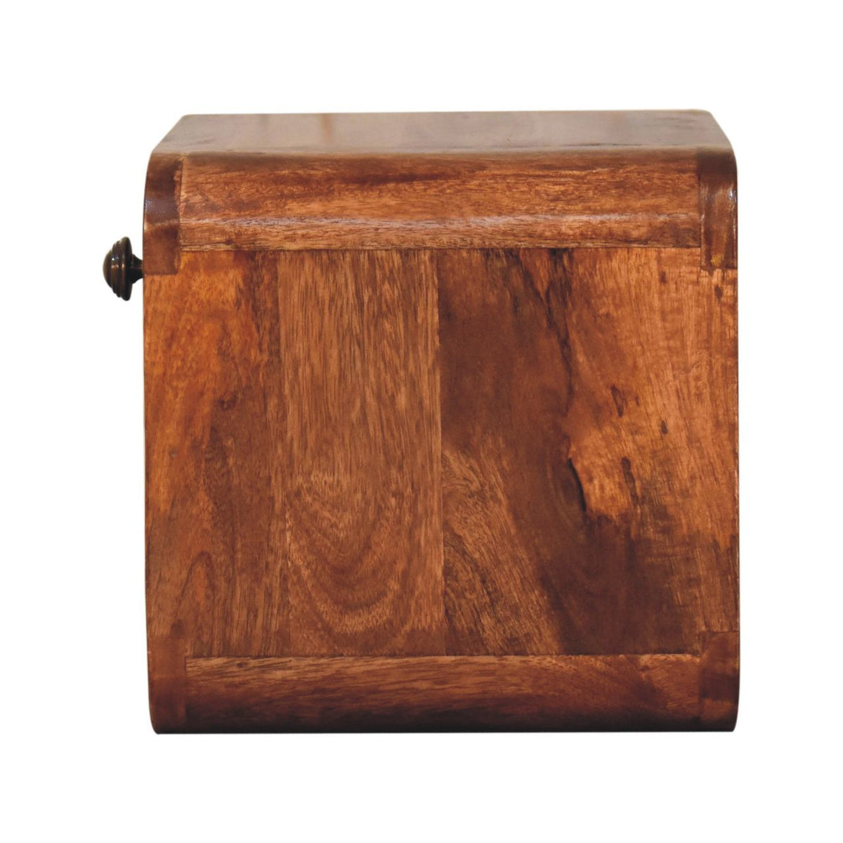 Mini Honey Caramel Wall Mounted Bedside with Open Slot Bedside