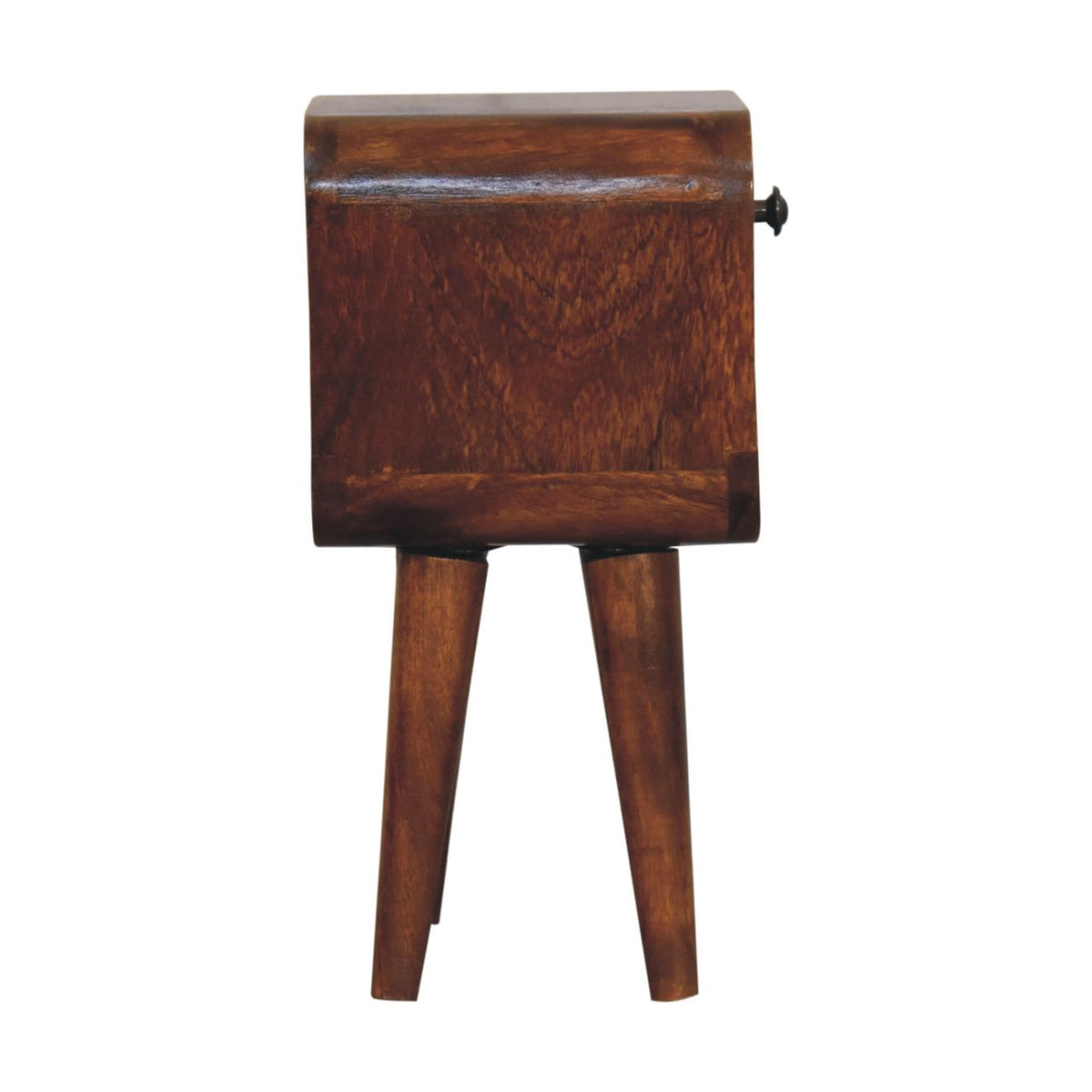 Extra Mini Chestnut Curve Lower Bedside Table