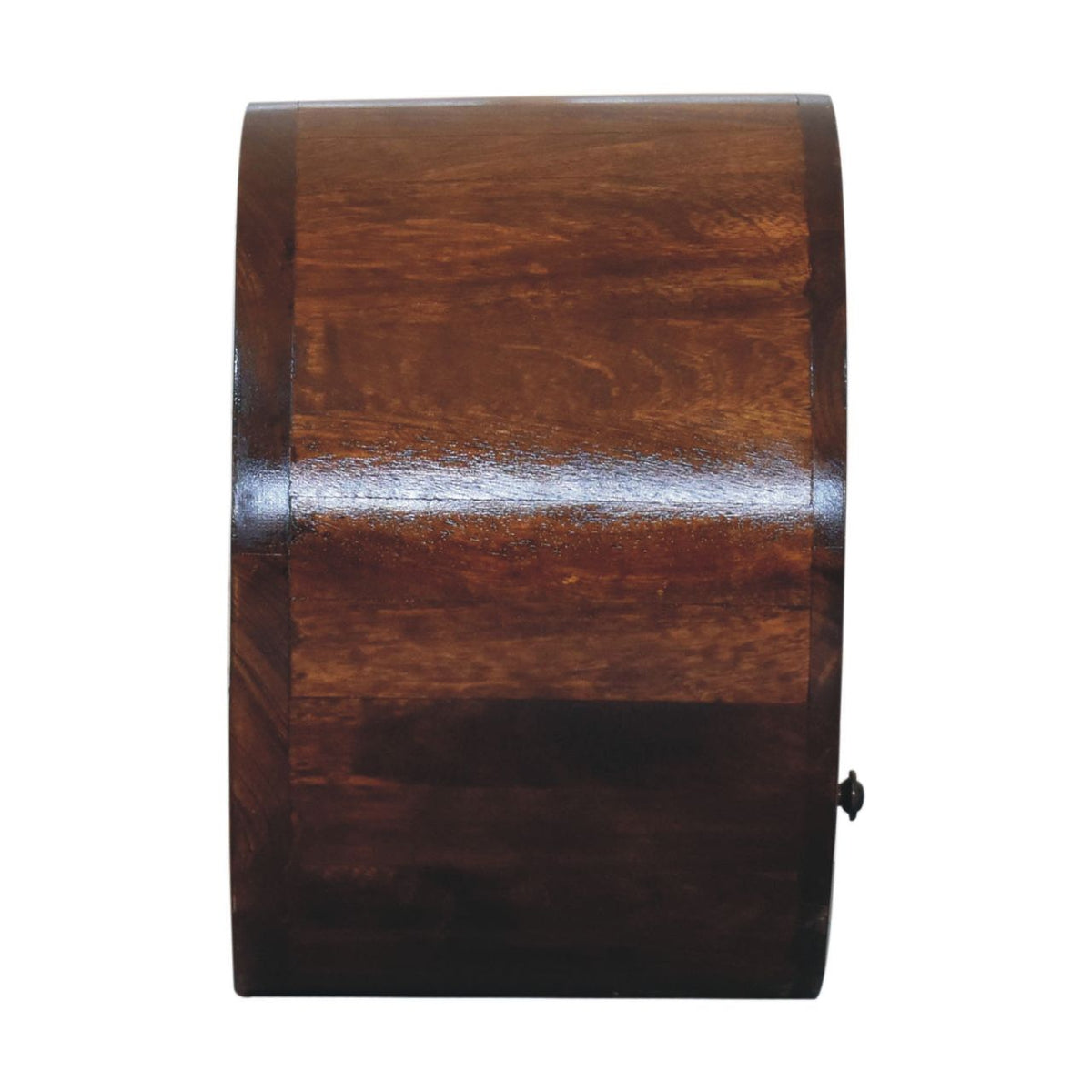 Floating Circle Chestnut Bedside Table