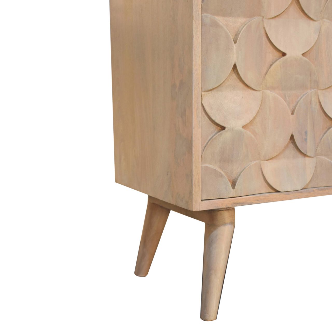 Hourglass Carved Marble Cabinet