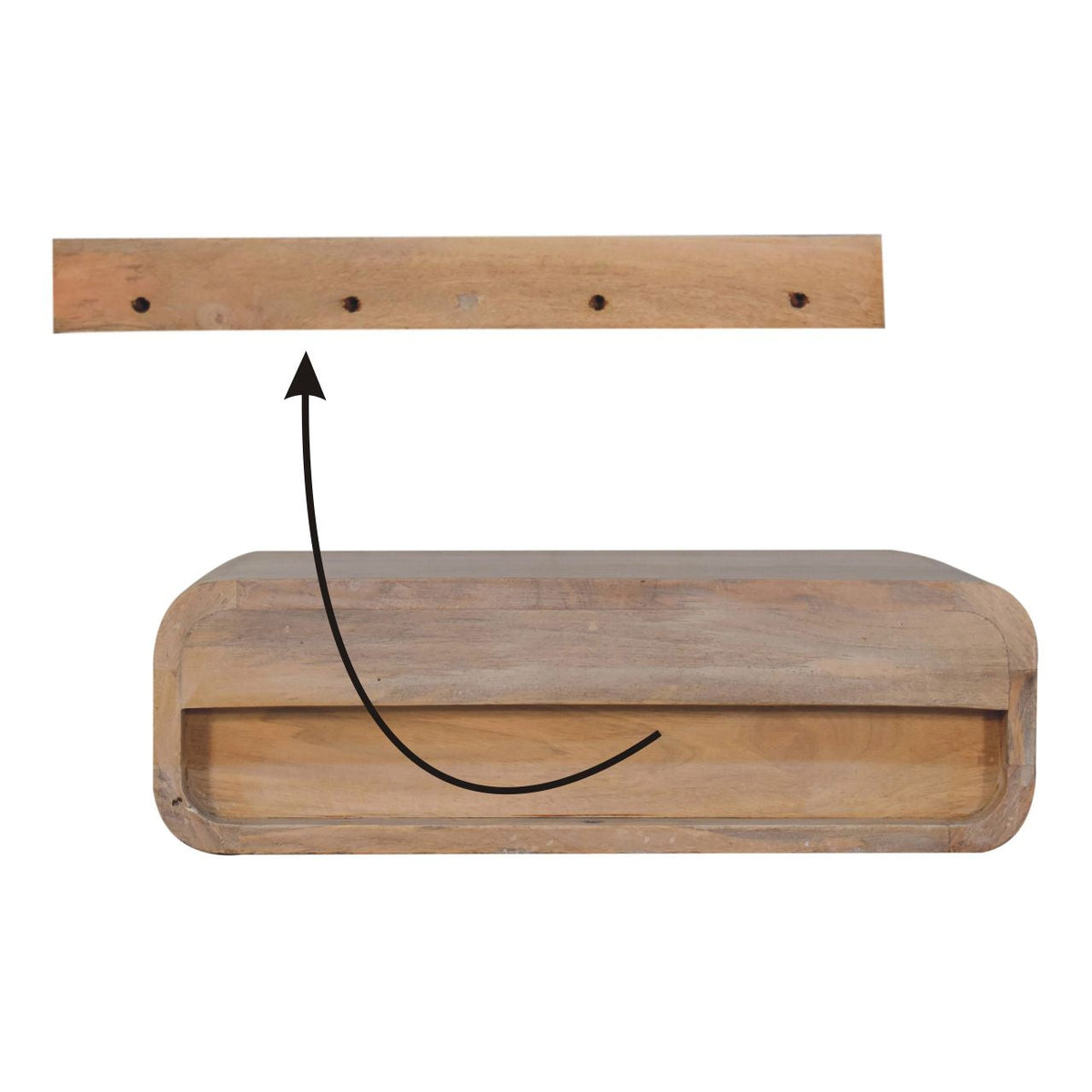 Sonoma T-bar Wall Mounted Bedside Table