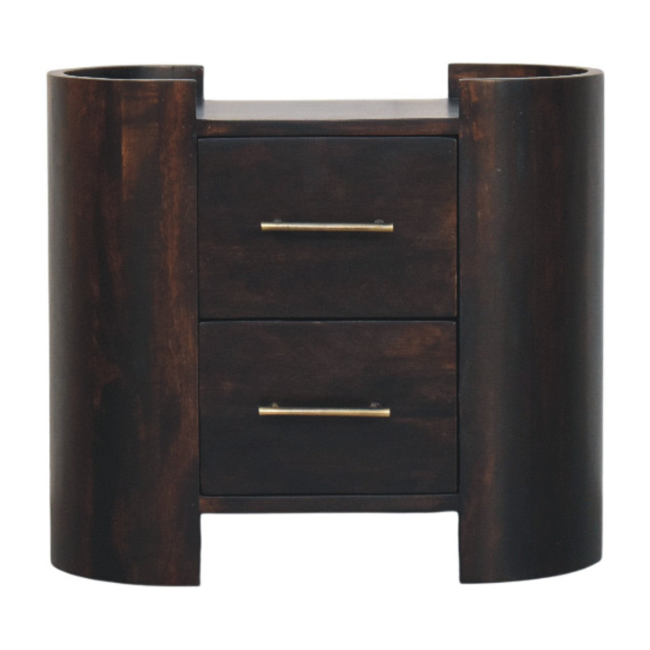 Velvet Mocha Curve Bedside Table