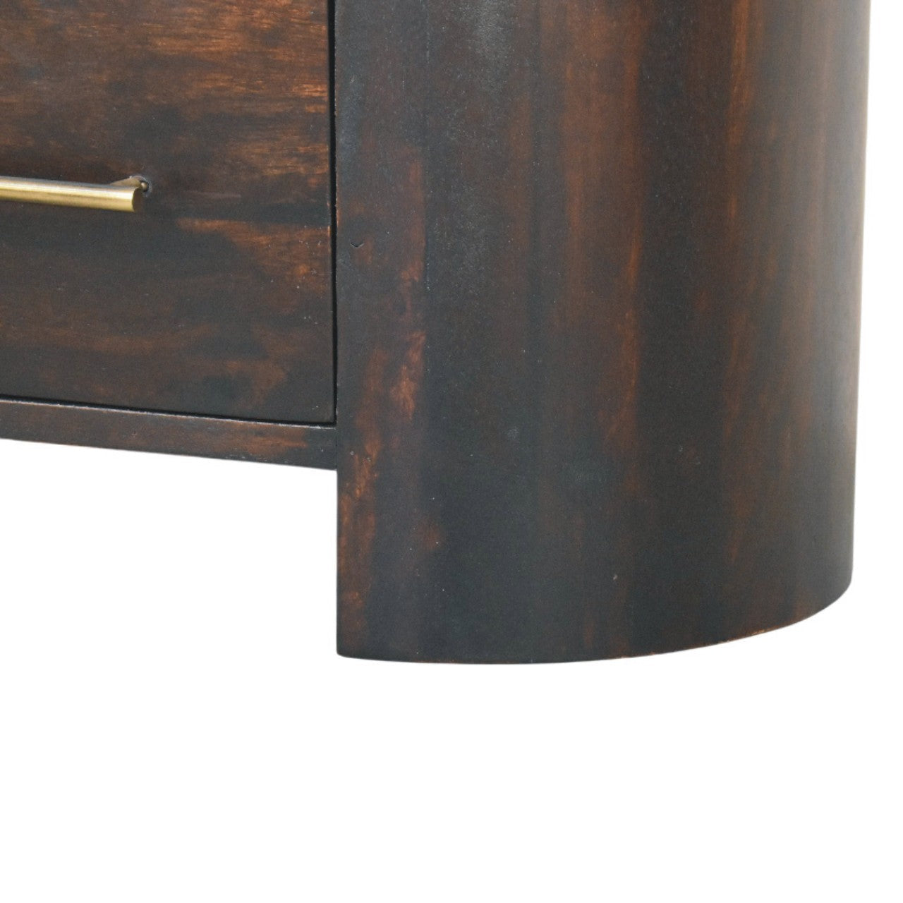 Velvet Mocha Curve Bedside Table