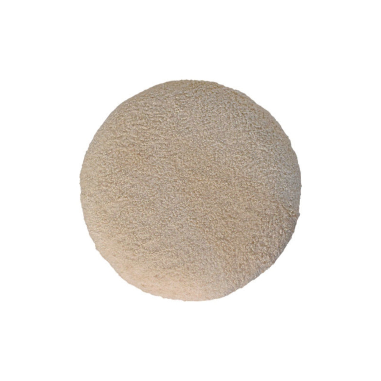 Boucle Teak Accent Footstool