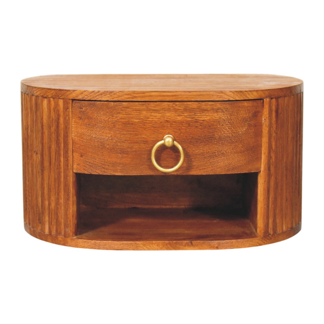 Oval Wall Nightstand | Wall-Mounted