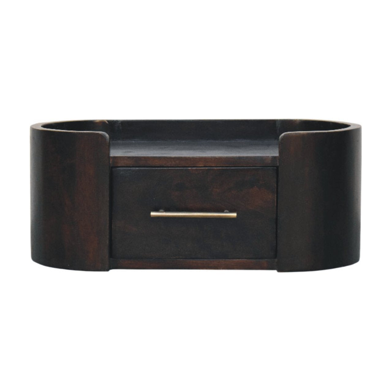 Curved Front Wall Bedside Table | Wall-Mounted