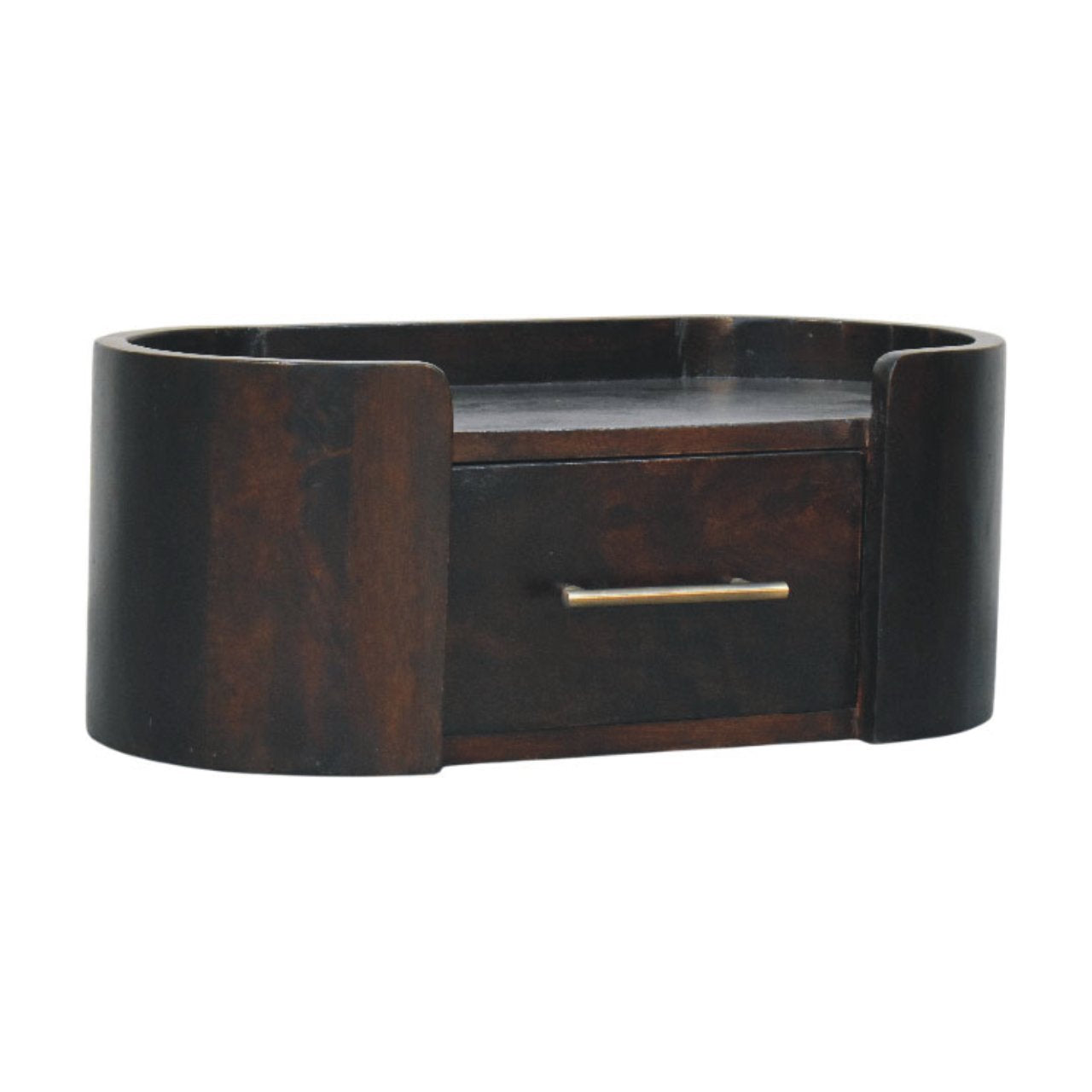 Curved Front Wall Bedside Table | Wall-Mounted