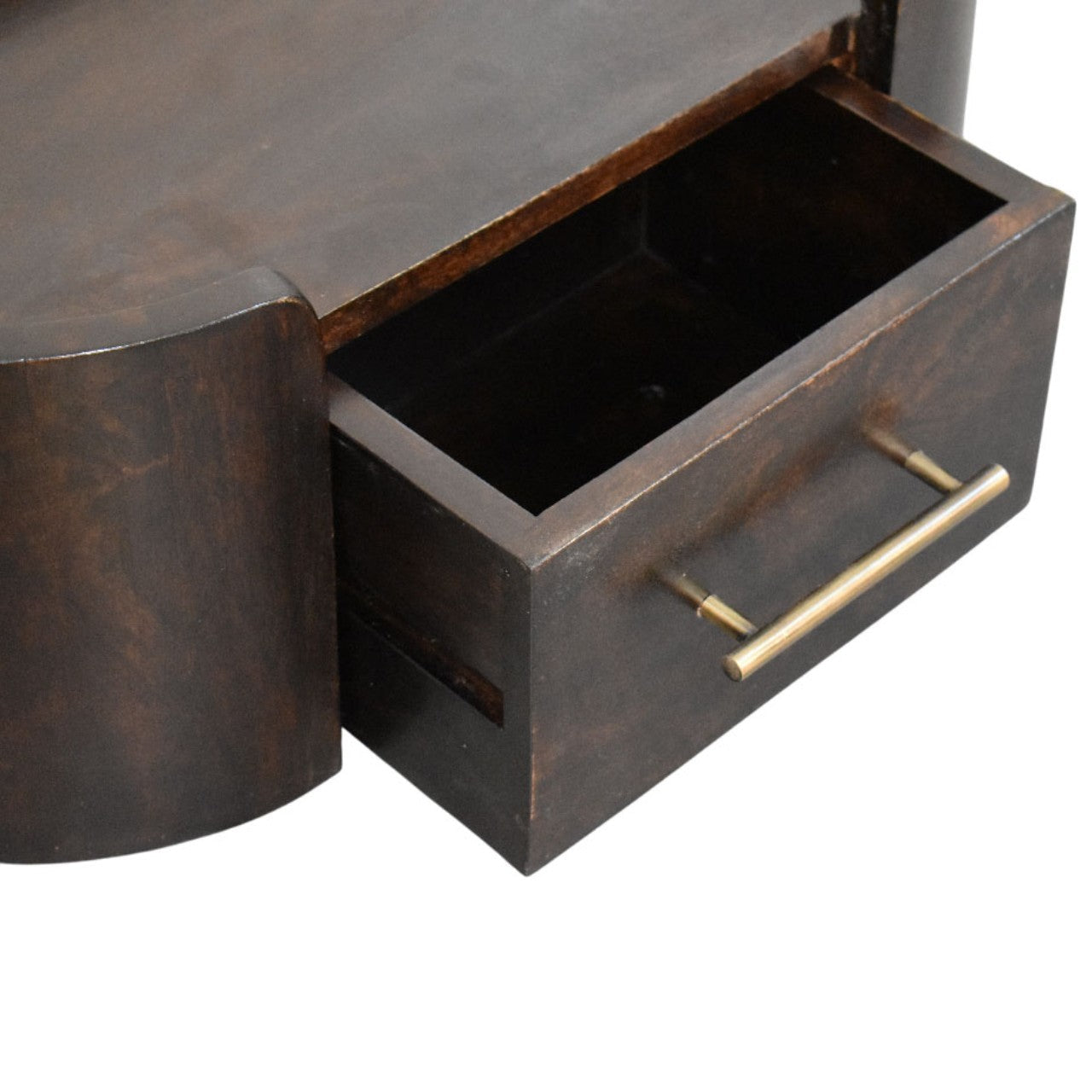 Curved Front Wall Bedside Table | Wall-Mounted