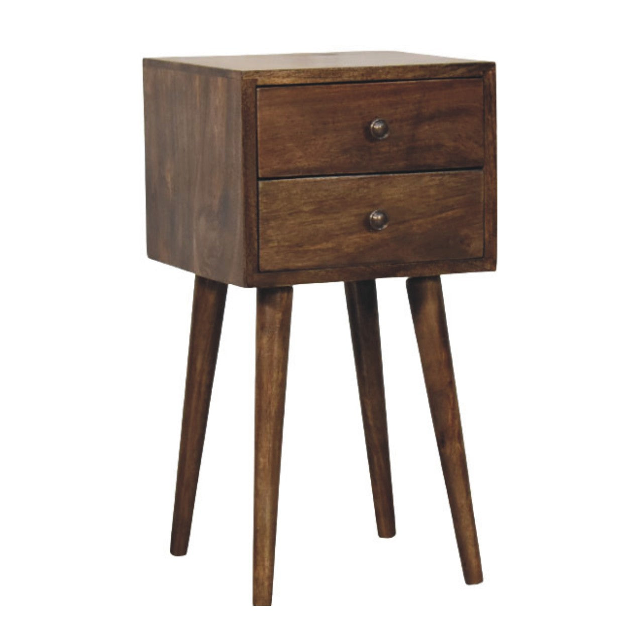 Nordic 2-Drawer Bedside in Classic Grey Bedside Table