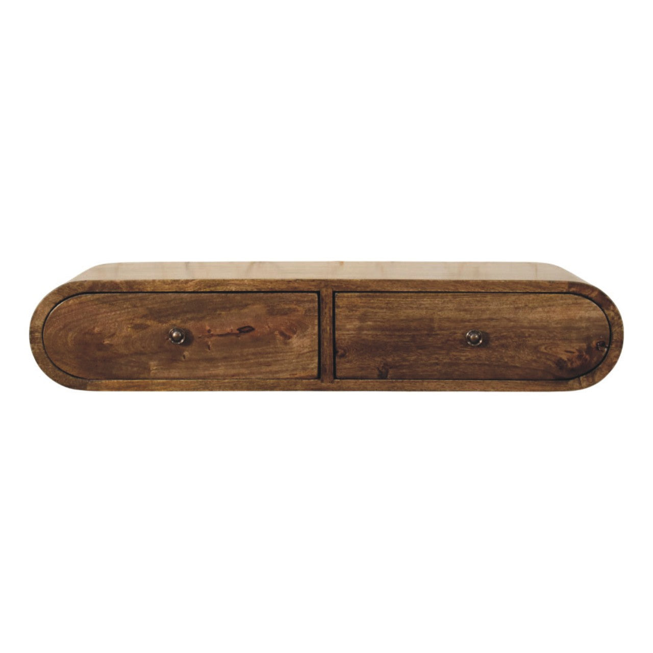 Rounded Wall-Mounted Console with 2-Drawers Chest of Drawers