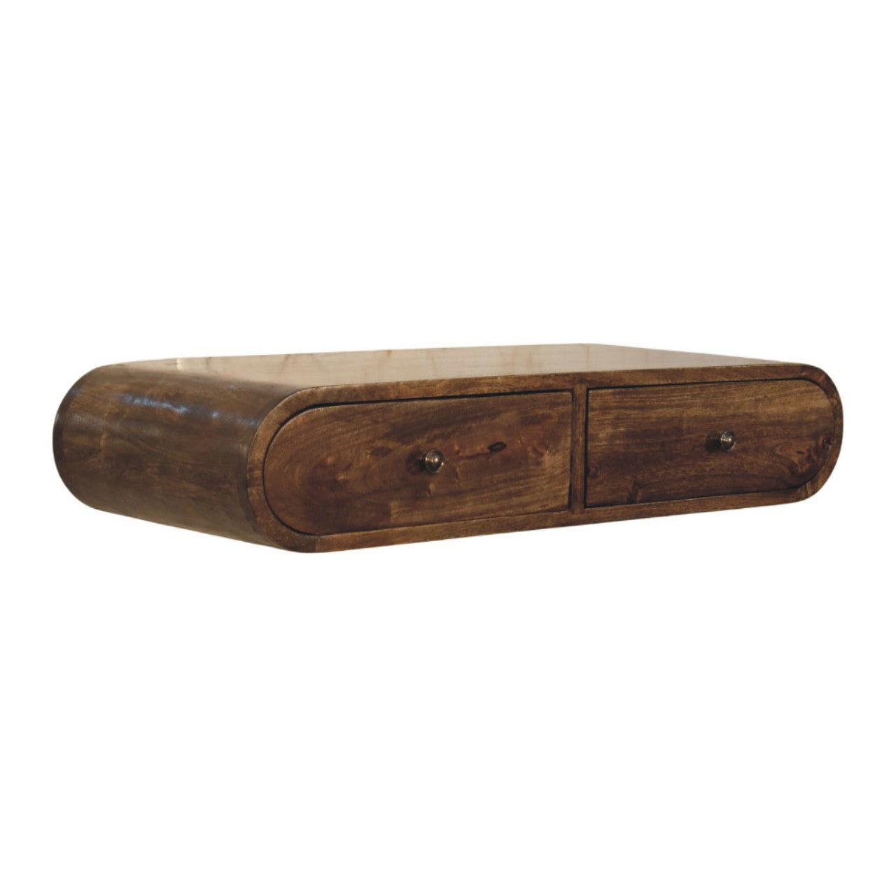 Rounded Wall-Mounted Console with 2-Drawers Chest of Drawers