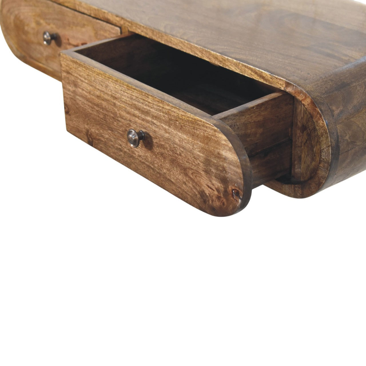 Rounded Wall-Mounted Console with 2-Drawers Chest of Drawers