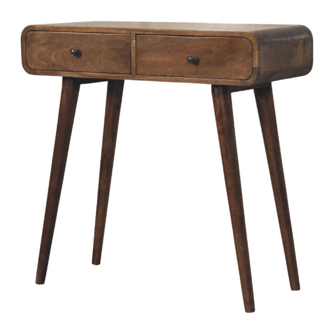 Classic Grey Rounded Console Table