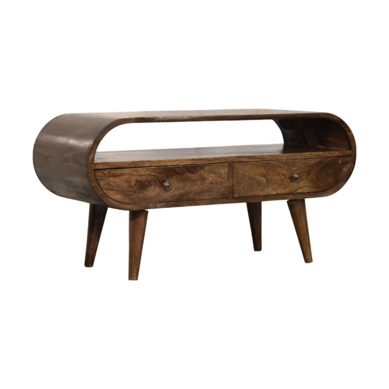 Rounded Edge 2-Drawer TV Media Unit