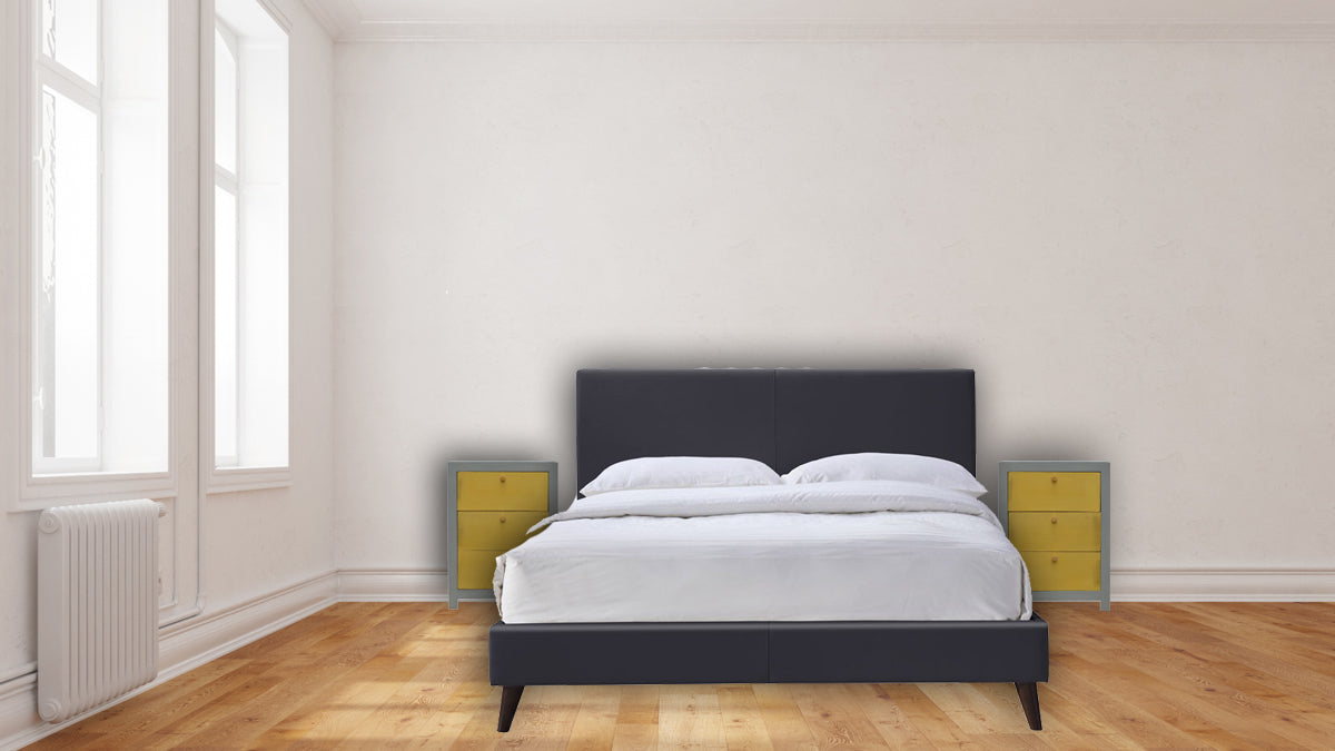 Gold x Cement Bedside