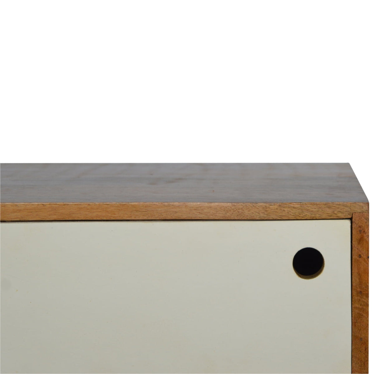 White Sliding TV Media Unit