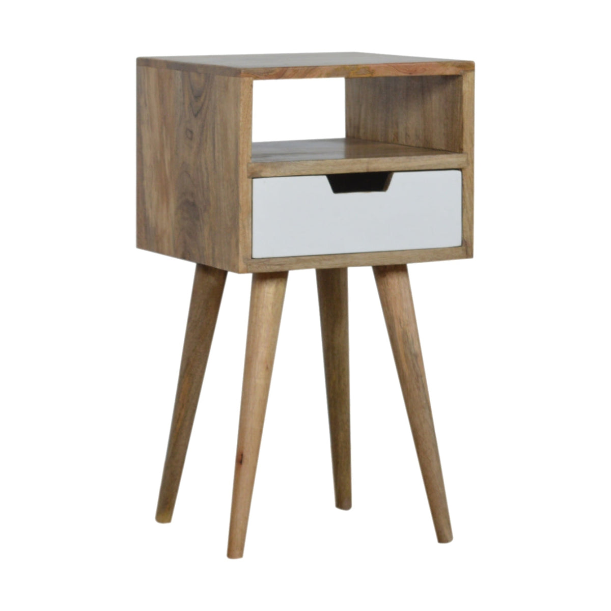 Mini White Hand Painted Bedside Table