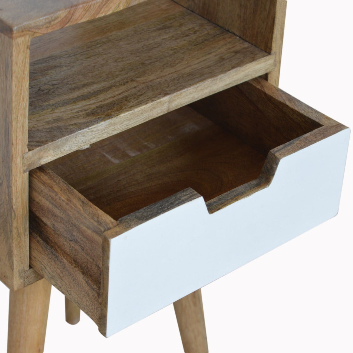 Mini White Hand Painted Bedside Table