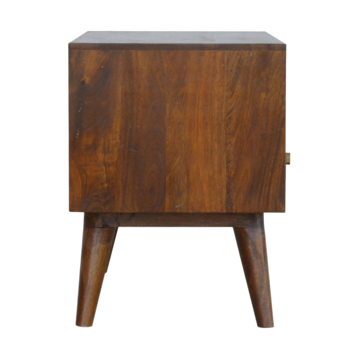 Chestnut Cube Carved TV Unit Chest of Drawers