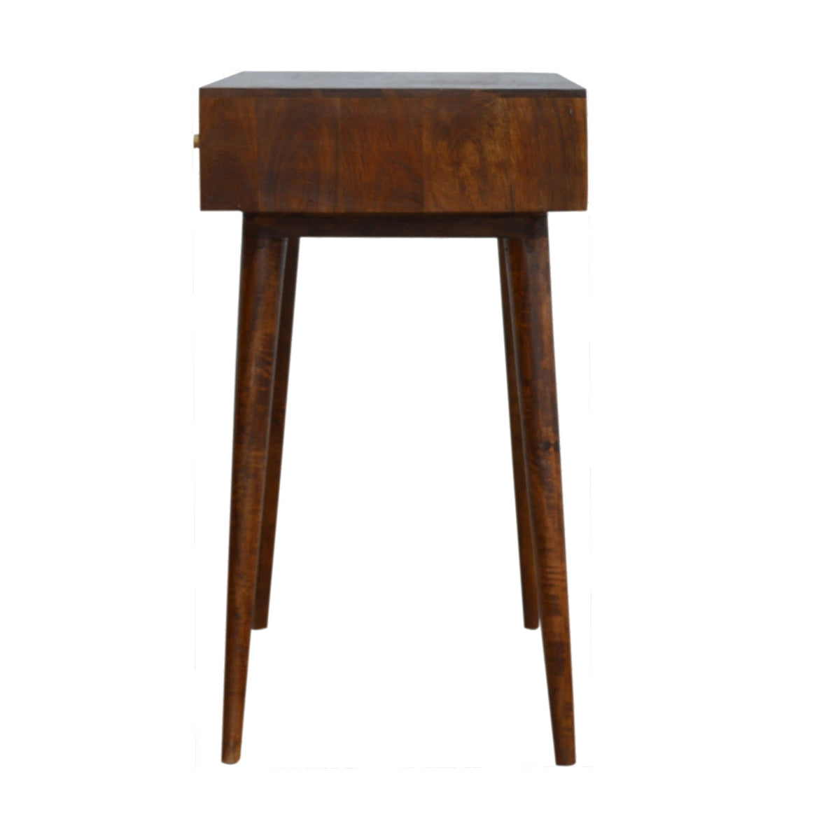 Chestnut Diamond Carve Console Chest of Drawers