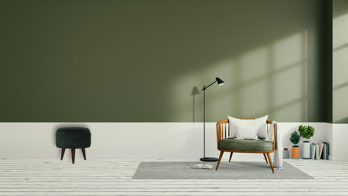 Emerald Green Velvet Nordic Stool