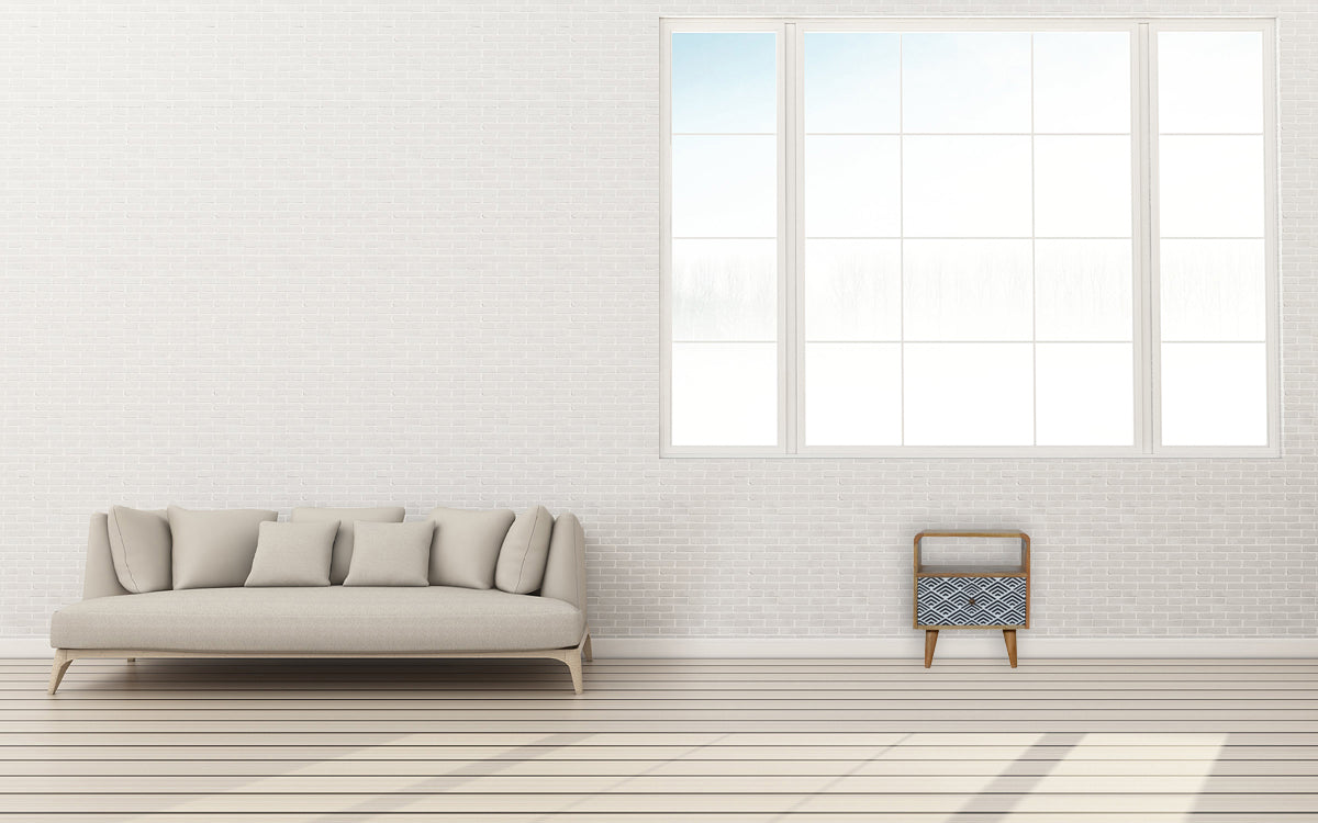 Mono Print Bedside with Open Slot