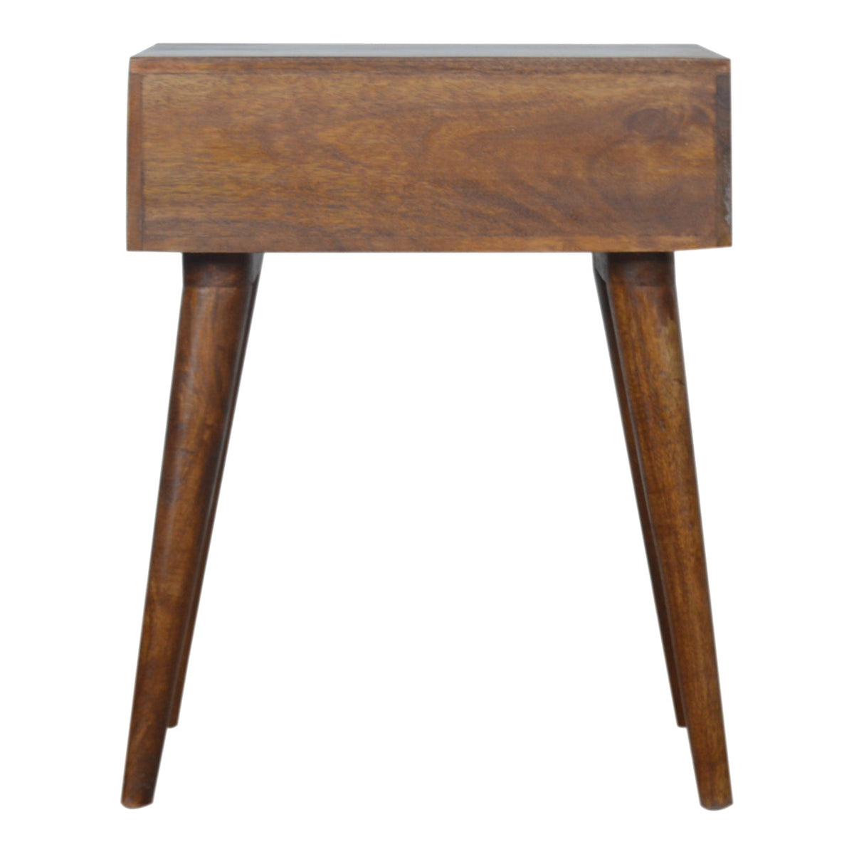Geometric Brass Inlay Bedside Table