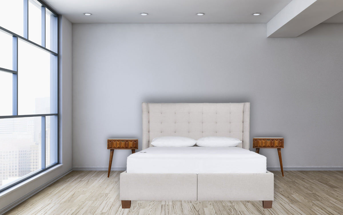 Carved Chestnut Bedside