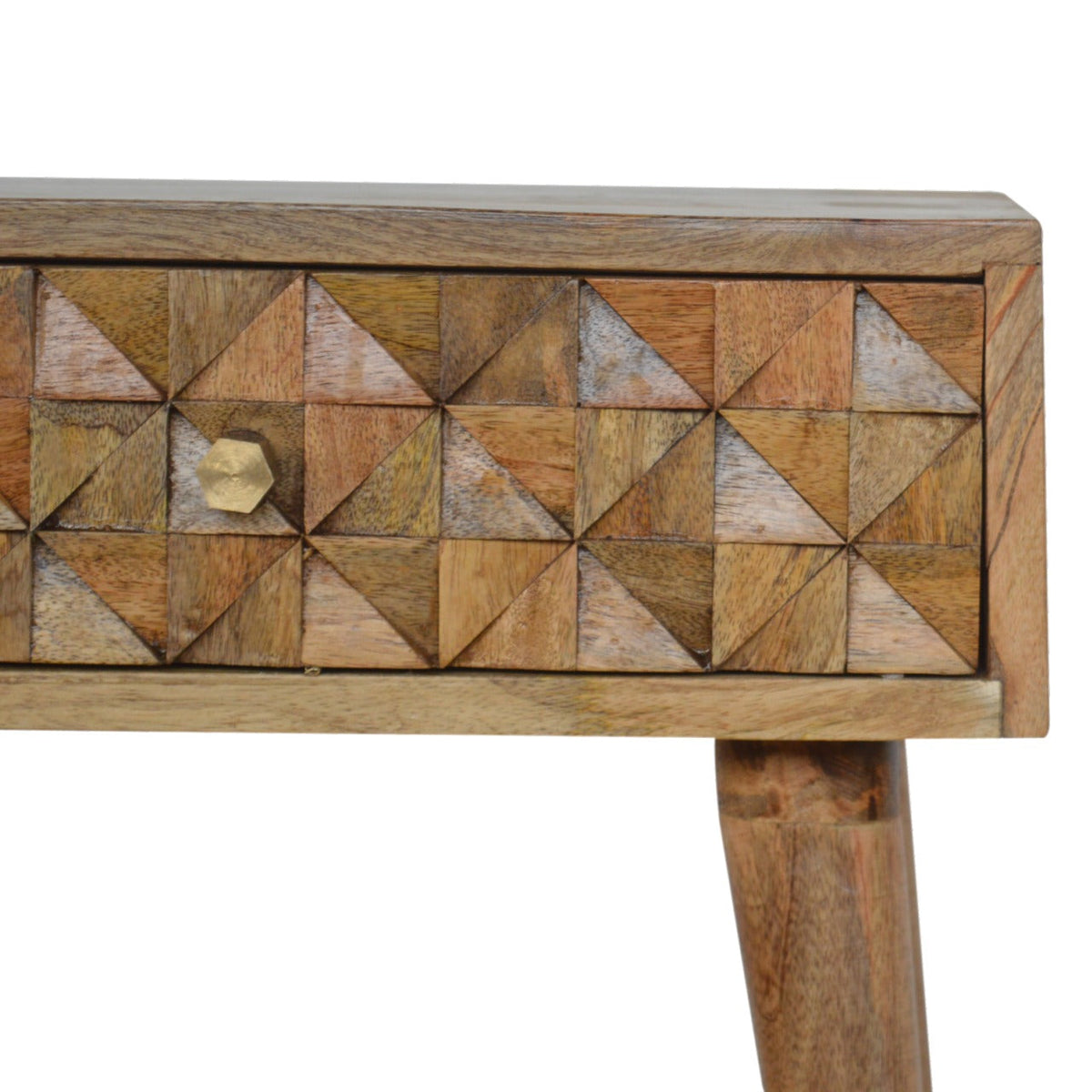 Diamond Carved Bedside Table
