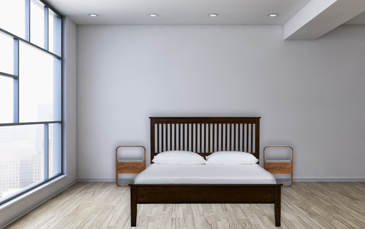 Chestnut Curved Edge Bedside