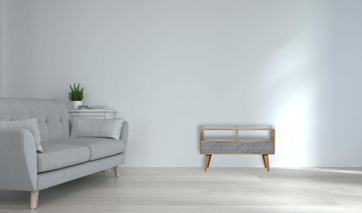 Geometric Carved Media Unit