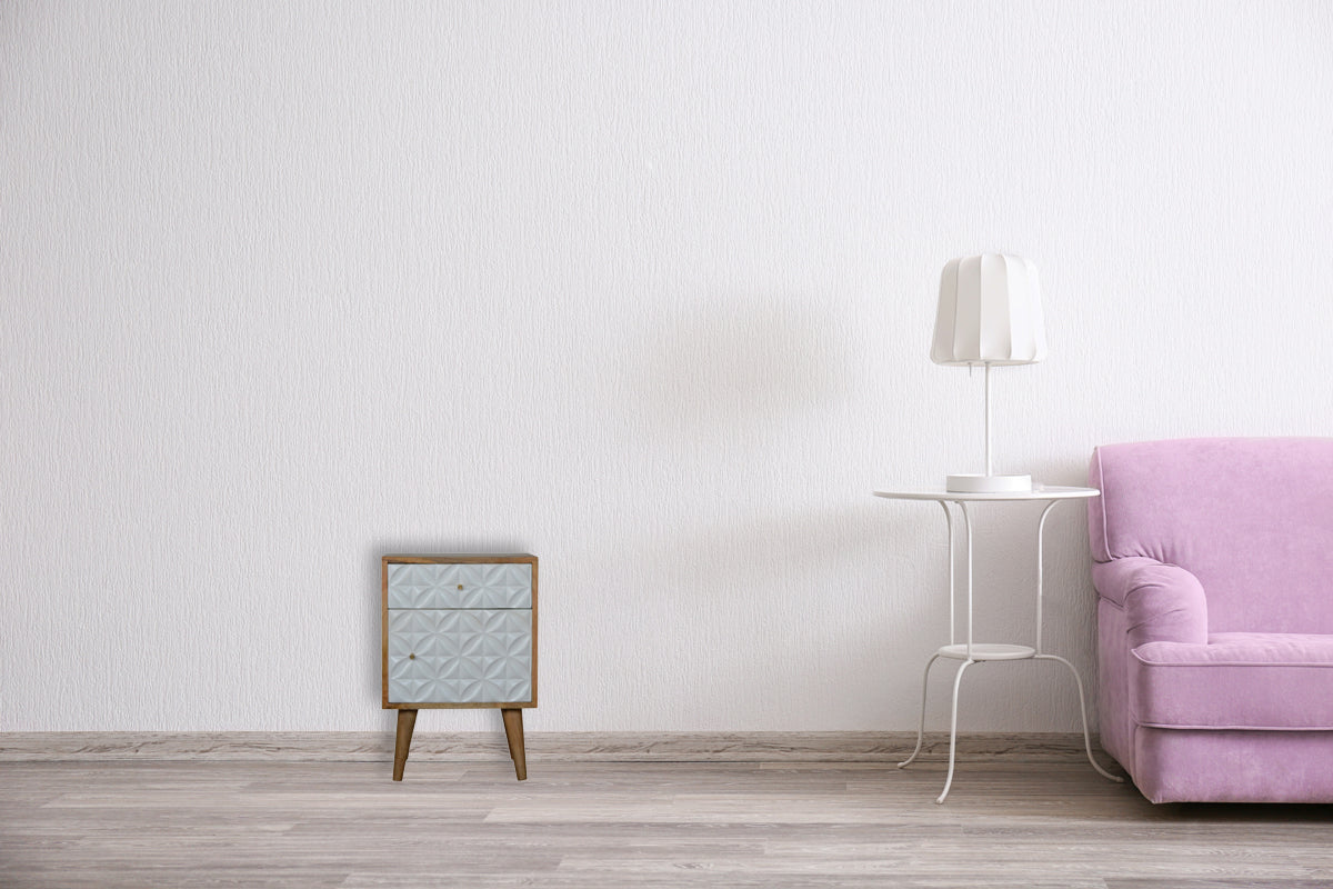 Daisy Carved 1 Door Bedside