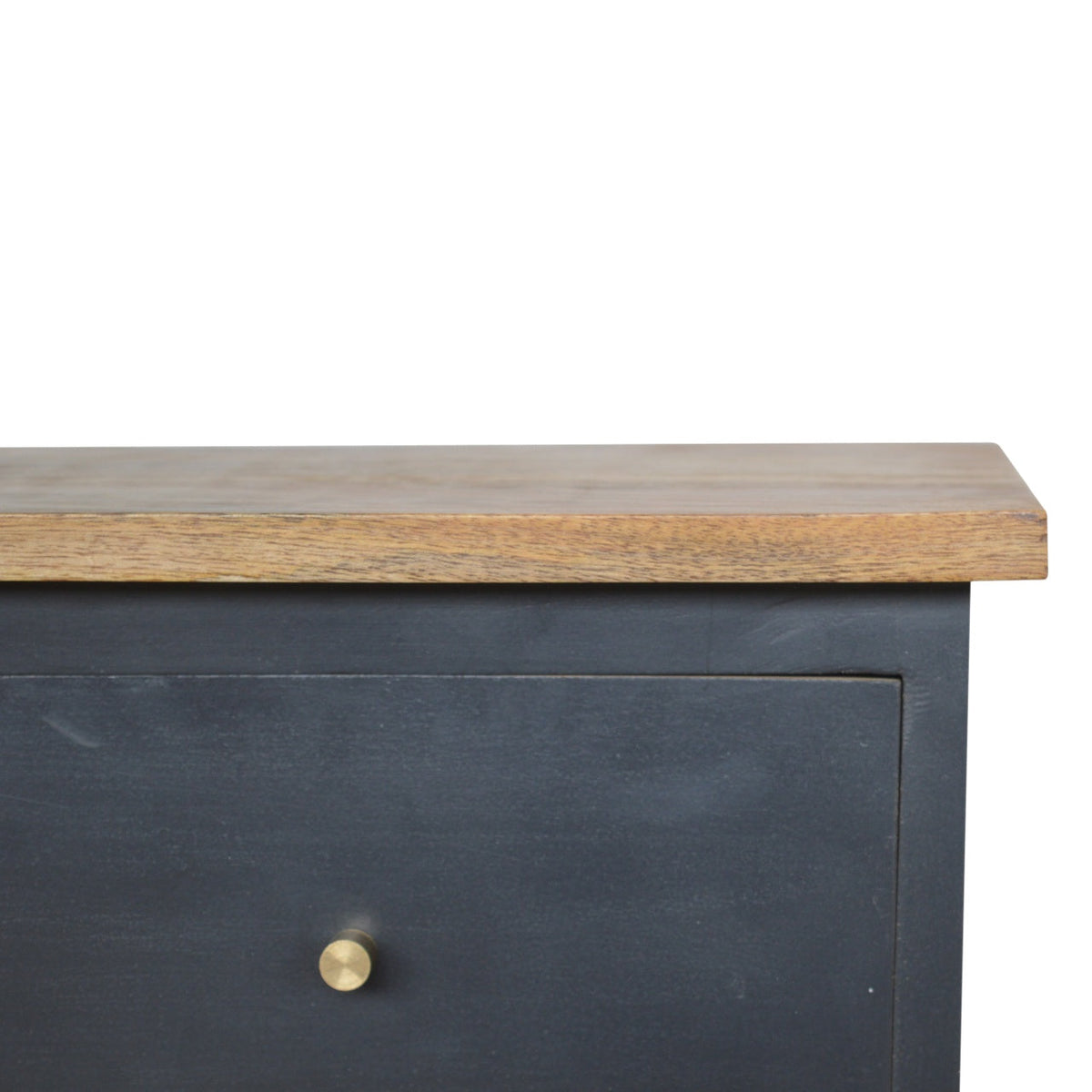 Charcoal Black Hand Painted Bedside Table