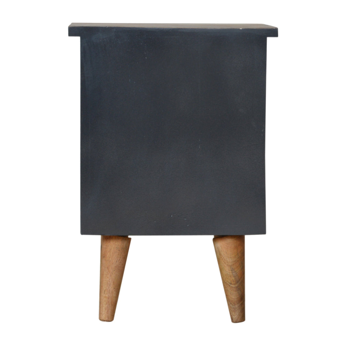 Charcoal Black Hand Painted Bedside Table