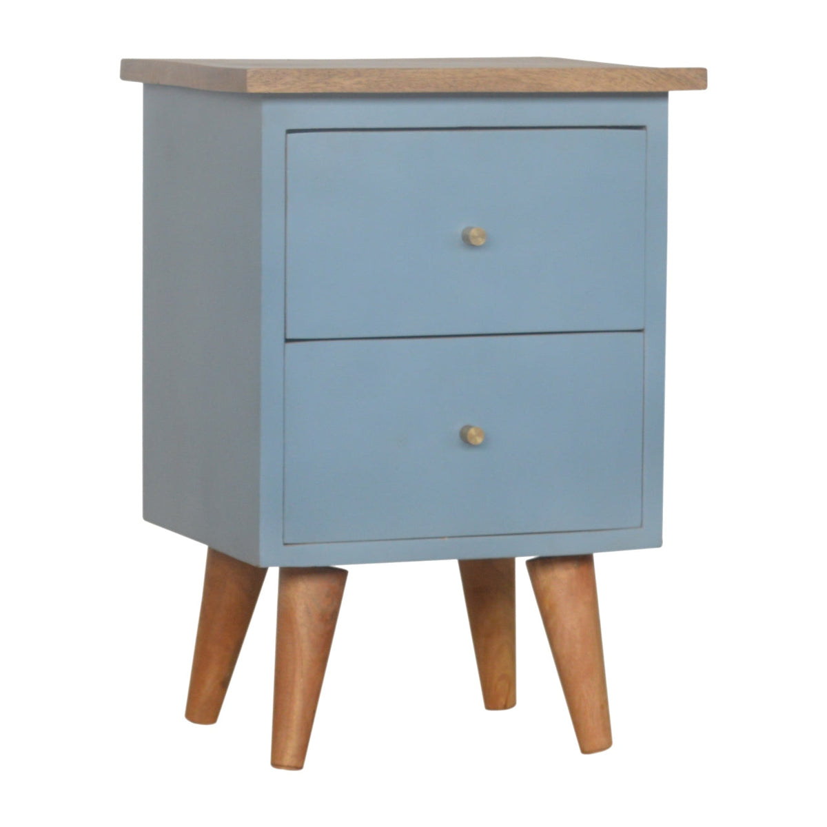 Blue Hand Painted Bedside Table