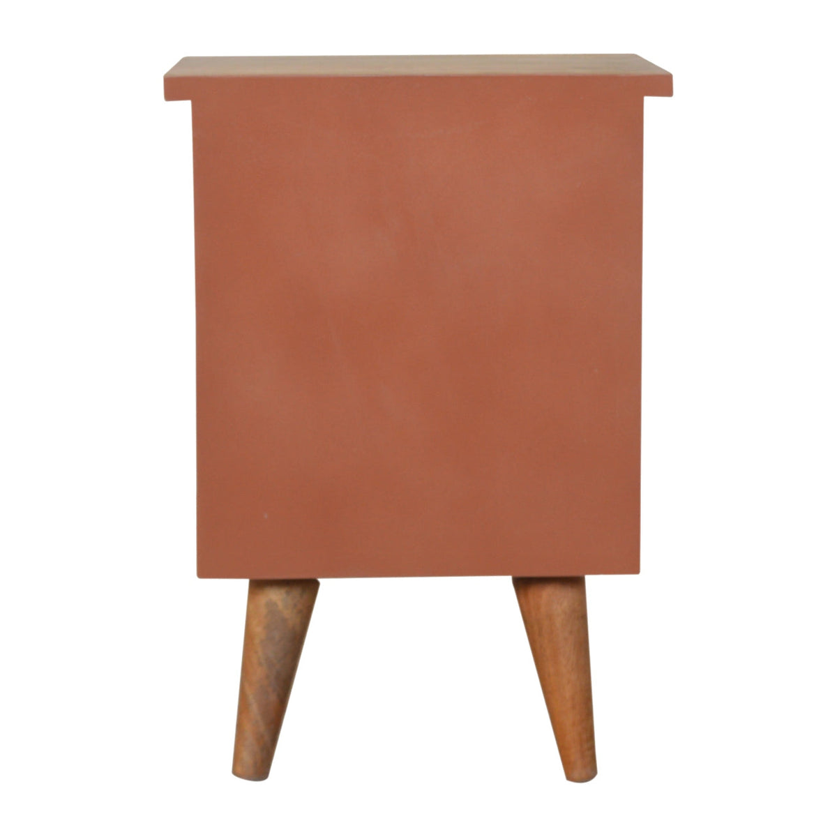 Brick Red Hand Painted Bedside Table