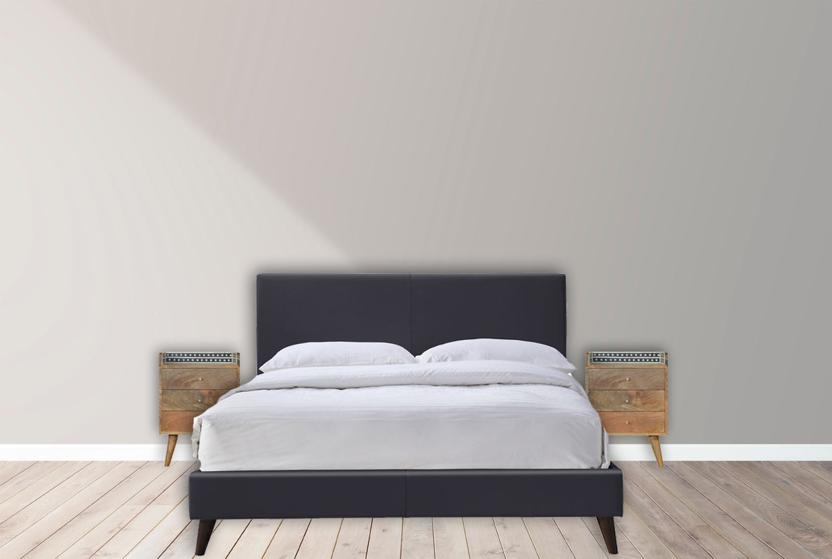 Bone Inlay Gallery Back Bedside