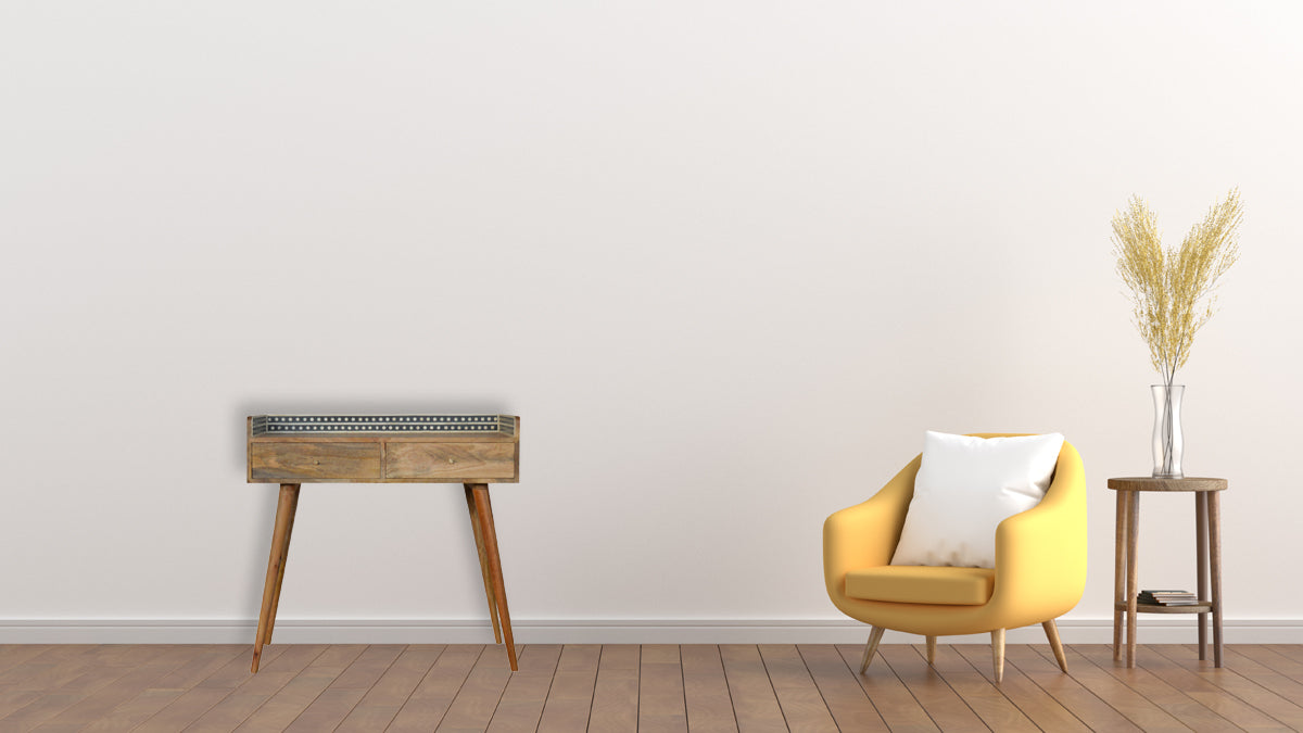 Bone Inlay Gallery Console Table
