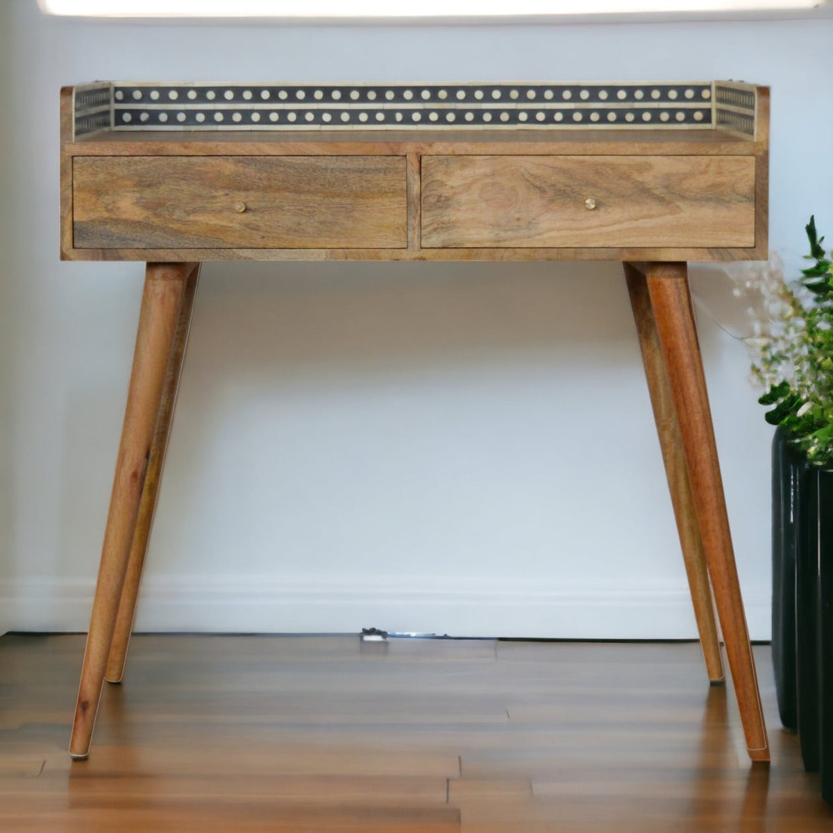 Bone Inlay Gallery Console Table