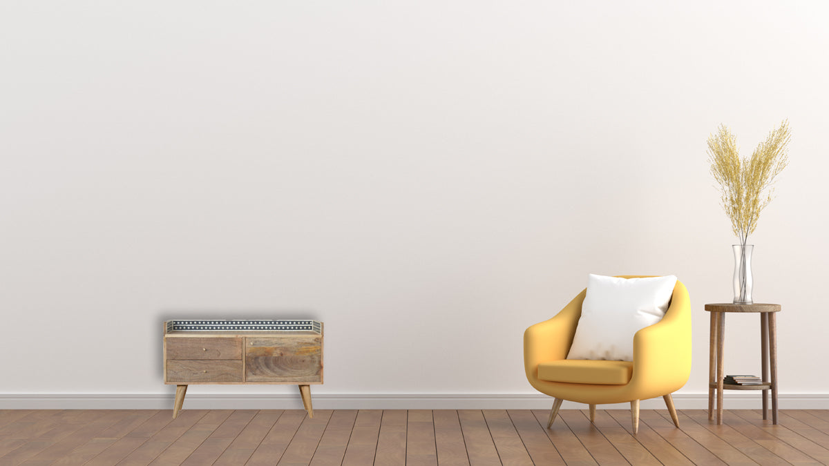 Bone Inlay Gallery Back Media Unit