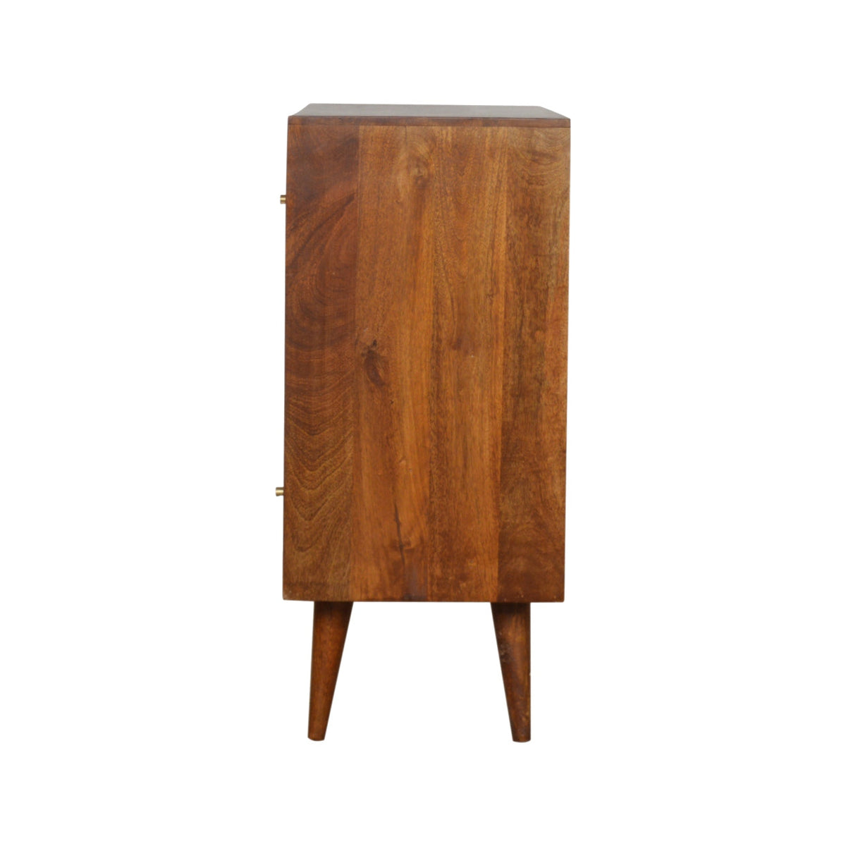 Tile Carved Chestnut Chest of Drawers